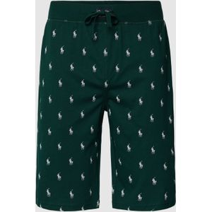 Slim fit sweatshorts met all-over print, model 'LIQUID'