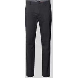 Chino - Grijs - Katoen - Riemlussen, Achterzakken, Ritssluiting