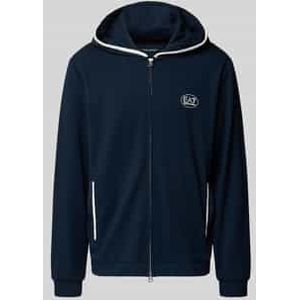 Sweatjack met logo en tweewegsritssluiting