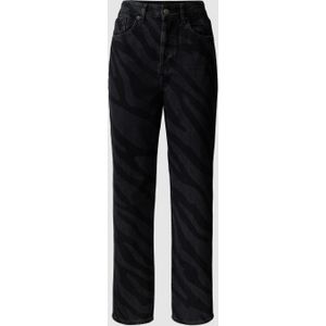 Straight fit jeans met all-over motief, model 'ROBYN'