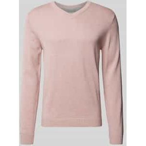 Regular fit gebreide pullover met V-hals