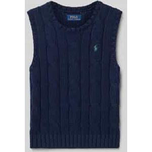 Regular fit spencer in gebreide look met logostitching