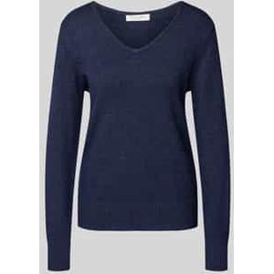 Regular fit shirt van lange mouwen van viscosemix in gebreide look