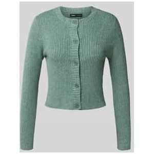 Regular fit gebreid jack van viscosemix, model 'KATIA'