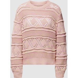 Gebreide pullover met ajourpatroon, model 'Cottana'