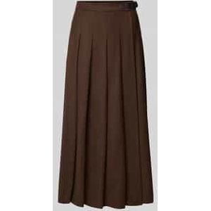 Uitlopende wikkelrok van scheerwolmix, model 'FASTOSO'