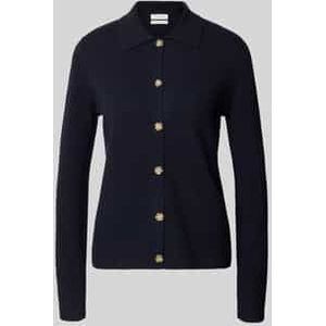 Regular fit gebreid jack van zuivere wol