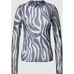 Shirt met lange mouwen en dierenprint, model 'ZEBRA'