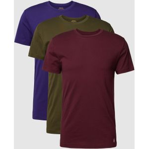 T-shirt met ronde hals in een set van 3 stuks, model 'CREW'