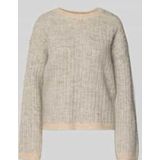 Relaxed fit pullover van wolmix met alpaca, model 'FALVA'