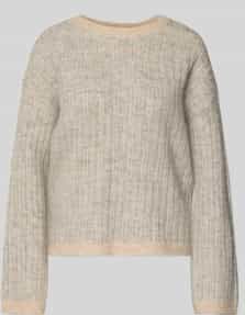 Relaxed fit pullover van wolmix met alpaca, model 'FALVA'