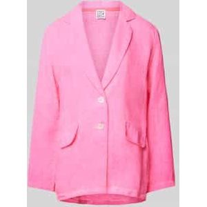 Linnen blazer met klepzakken