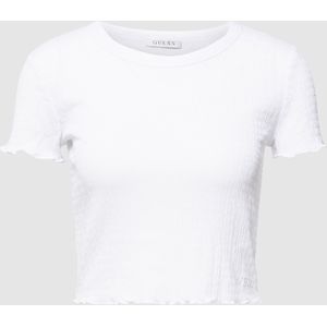Kort T-shirt met smokdetails, model 'SMOKED'