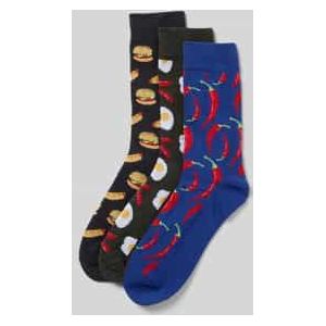 Set van 3 paar sokken, model 'HOT FOOD'