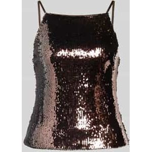 Top met bandjes en pailletten, model 'Inska'