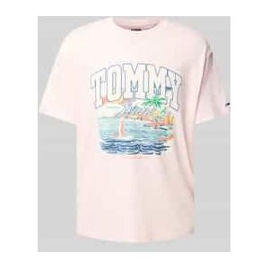 Tommy Jeans - DM0DM21867 - T-shirt - Roze - Katoen - Korte Mouwen