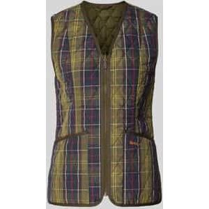 Regular fit gilet met all-over motief, model 'TARTAN BETTY LINER'