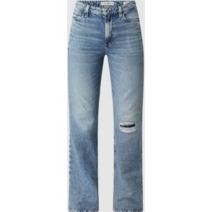 Straight fit high waist jeans van biologisch katoen, model 'Modell 80's Straight'