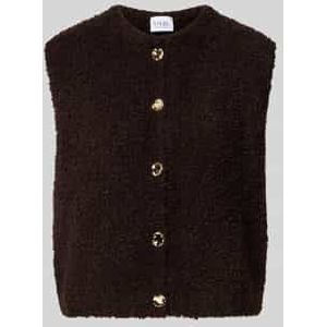 Loose fit mouwloos vest met mohair, model 'VIOLA'