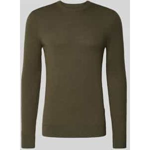 Gebreide pullover met ronde hals, model 'BAGGE'