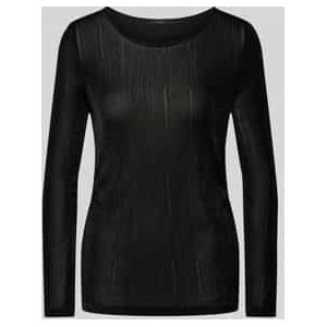 Shirt met lange mouwen in semi-transparant design