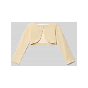 Korte bolero in gebreide look met sierranden