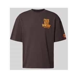 T-shirt met statementprint en ronde hals