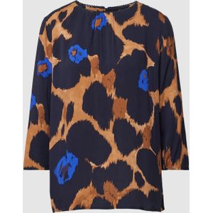 Blouseshirt met all-over motief en 3/4-mouwen