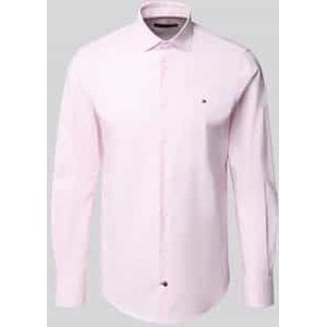 Slim fit zakelijk overhemd van hoogwaardige katoenmix