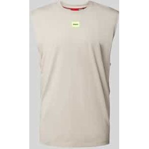 HUGO - Mouwloos T-shirt - Ronde Hals - Zwart - Katoen - Regular Pasvorm