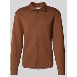 Regular fit sweatjack van viscosemix, model 'EMANUEL'