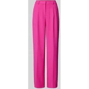 Wide leg stoffen broek met viscose