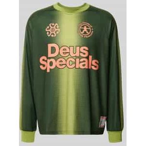 Tricot met labelprint en ronde hals