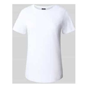 T-shirt met labelstitching en ronde hals