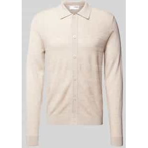 Cardigan met platte kraag, model 'TRAY'