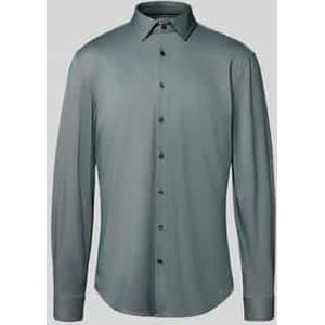 Slim fit zakelijk overhemd met kentkraag