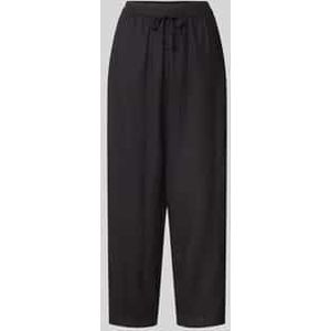 Stoffen broek van een mix van linnen en viscose met elastische band