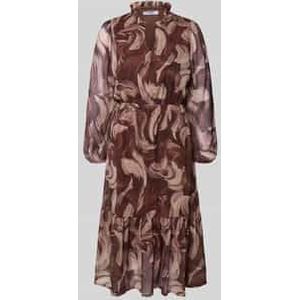 Midi-jurk met V-hals, model 'Za44raa'