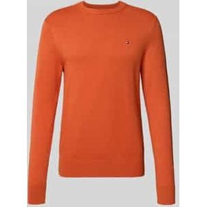 TOMMY HILFIGER - Regular Fit - Gebreide Pullover - Effen - Mix van Katoen en Kasjmier