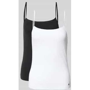 Regular fit top met bandjes van katoenmix in een set van 2 stuks