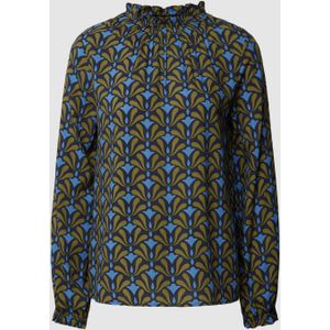 Blouse met all-over motief en opstaande kraag