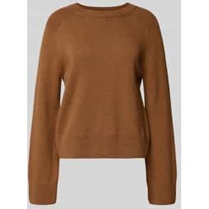 Korte wollen pullover met ronde hals