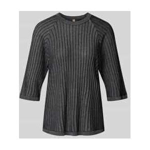 Gebreide pullover met ribboorden, model 'VIOLETTA'