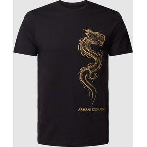 T-shirt met motiefstitching, model 'Chinese Big Dragon'