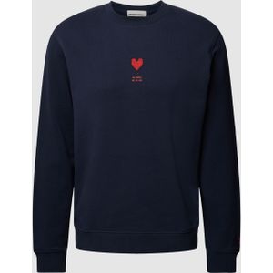 Sweatshirt met motiefstitching, model 'BAARO MELT HEAARTS'