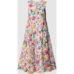 Midi-jurk met all-over bloemenmotief