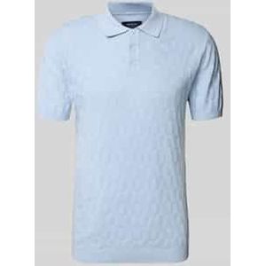 Regular fit gebreide polo met knoopsluiting