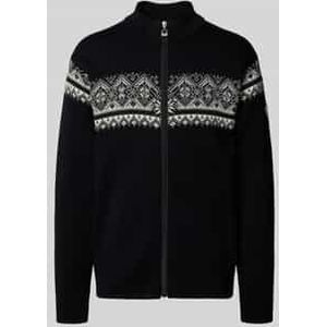 Gebreid jack van wol met opstaande kraag en ritssluiting