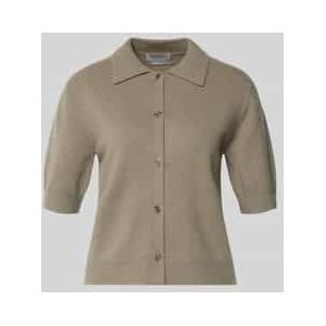 Regular fit T-shirt in gebreide look van kasjmiermix