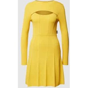 Gebreide jurk met labeldetail